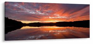 Kép - Naplemente a tó felett (120x50 cm)