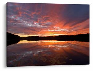 Kép - Naplemente a tó felett (70x50 cm)