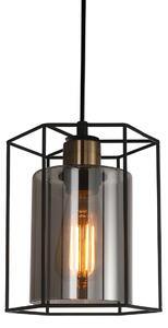 Italux loft függeszték kalula fekete füstös itxpnd-78901-1-bk+sg