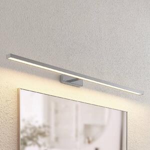 Lindby LED tükörvilágítás Jukka, 120 cm, króm, fém, IP44, Króm / ezüst, Fürdőszoba, Alumínium, Modern