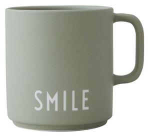 Smile zöld porcelánbögre - Design Letters