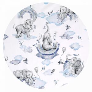 Baby Shop 3 részes babaágynemű - szivárványos elefánt kék