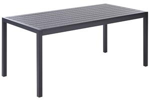 Fekete alumínium étkezőasztal 180 x 90 cm VERNIO