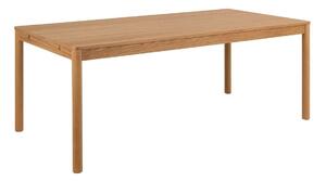 Asztal Oakland 1023, Tölgy, 75x100x200cm, Természetes fa furnér