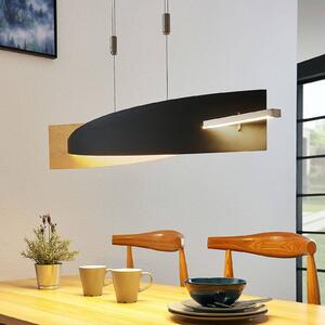 Lucande LED-es függőlámpa Marija, 101 cm, fekete, fényerőszabályzóval, dimmelhető, Fekete, Nappali / Étkező, fém, Modern