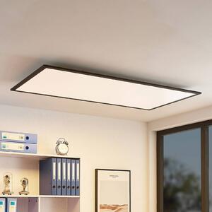 Lindby LED panel Nelios, 120 x 60 cm, 4000K, fekete, fém, Fekete, Konyha, Alumínium, Modern