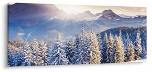 Kép - Hegyi táj télen (120x50 cm)