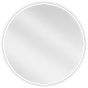Mexen Loft kerek fürdőszobai tükör 70 cm, fehér keret - 9850-070-070-000-20