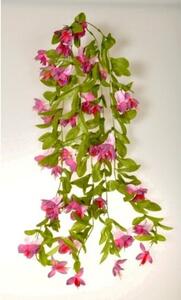 Fukszia többvirágú lógó műnövény, magasság 70 cm