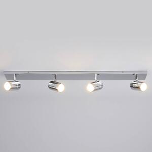Lindby fürdőszobai mennyezeti lámpa Dejan, 85cm, 4 lámpás, króm, IP44, dimmelhető, Króm / ezüst, Fürdőszoba, fém, Modern
