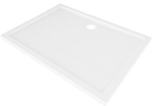 Mexen Flow négyszögletes slim zuhanytálca 95 x 70 cm, fényes fehér - 46R107095