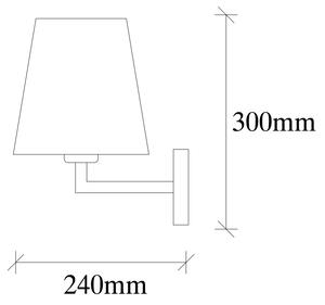 Profil - 4651 Enteriőr dizájn Fali lámpa Arany Krém 18x24x30 cm