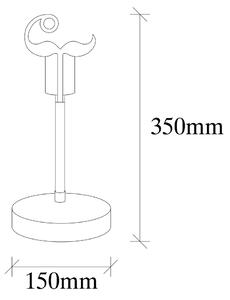 Beami - MR - 1017 Enteriőr dizájn Asztali lámpa Dió Arany 15x15x35 cm