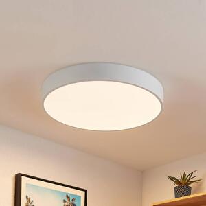 Lindby LED mennyezeti lámpa Simera, Ø 50cm, fehér, fém, dimmelhető, Fehér / opál, Nappali / Étkező, Műanyag, Modern
