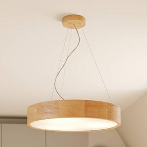 Envostar függesztéklámpa Kerio, Ø 47 cm, tölgyfa, dimmelhető, Nappali / Étkező, Fa, Modern