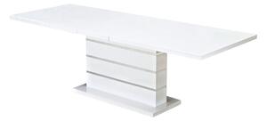 Asztal Scandinavian Choice 780, Fényes fehér, 75x90x200cm, Hosszabbíthatóság, Közepes sűrűségű farostlemez
