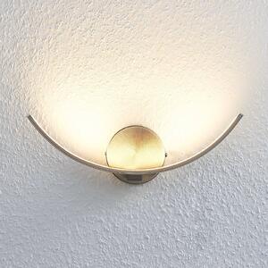 Lindby LED fali lámpa Iven, szélesség 34 cm, nikkel, 3000 K, Alu / szürke / cink, Nappali / Étkező, fém, Modern