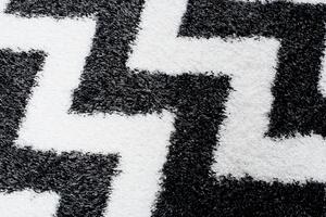 Fekete-fehér SABRINA plüss szőnyeg Méret: 160x220 cm