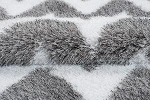 Szürke-fehér SABRINA plüss szőnyeg Méret: 200x300 cm