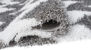 Szürke-fehér SABRINA plüss szőnyeg Méret: 200x300 cm