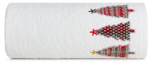 Pamut karácsonyi törölköző karácsonyfákkal fehér Šírka: 50 cm | Dĺžka: 90 cm