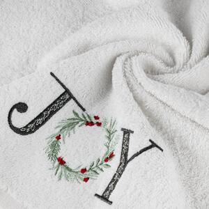 Pamut karácsonyi törölköző JOY fehér Šírka: 50 cm | Dĺžka: 90 cm