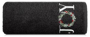 Pamut karácsonyi törölköző JOY fekete Šírka: 50 cm | Dĺžka: 90 cm