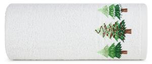 Pamut karácsonyi törölköző fenyőfákkal fehér Šírka: 50 cm | Dĺžka: 90 cm