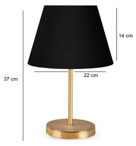 AYD-3154 Enteriőr dizájn Asztali lámpa Fekete Arany 22x14x37 cm