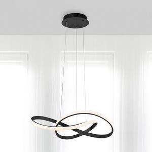 JUST LIGHT. GmbH LED-es függőfény Maria, 3 fokozatú fényerő, fekete, dimmelhető, Fekete, Hálószoba, Alumínium, Modern