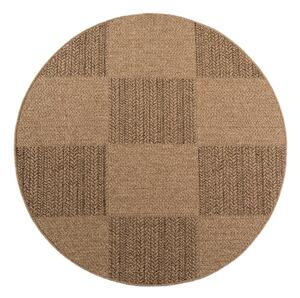 Barna kerek kültéri-beltéri szőnyeg ø 80 cm Timber 1405 – Ayyildiz Carpets