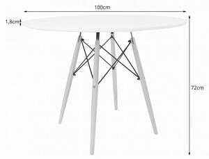 OSLO fehér asztal étkezőgarnitúra 1 + 4 YORK OSAKA szék