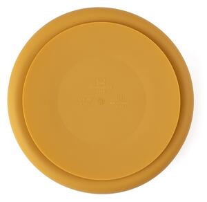 P&M Szilikon osztott tányér, kerek Take&Match Intense Ochre 6m+