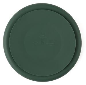 P&M Szilikon osztott tányér, kerek Take&Match Misty Green 6m+