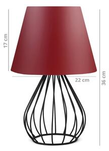 AYD - 2601 Lámpaárnyalat Piros 17x17x36 cm