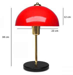 AYD-3680 Enteriőr dizájn Asztali lámpa Piros 23x23x38 cm