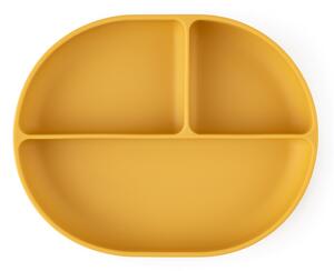 P&M Szilikon osztott tányér, ovális Take&Match Intense Ochre 6m+