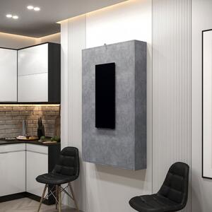 OMBO modern összecsukható étkezőasztal - beton / fekete