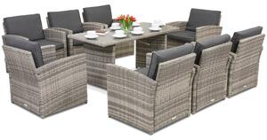 Garden Point Monaco Premium 8 kerti bútorok, világosszürke
