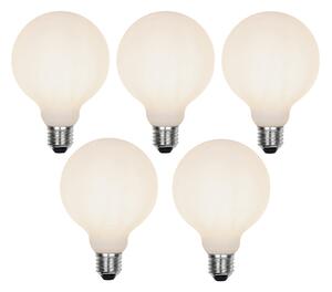 5 darabos E27 3 lépésben szabályozható LED izzó készlet G95 matt 5W 550 lm 2700K
