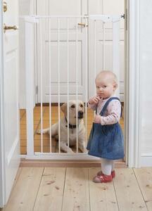 Babydan Premier PetGate Magas ajtórács, kutyarács fehér/fekete (73 - 80 cm, bővíthető)
