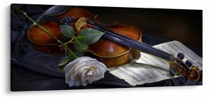 Kép - Rózsa és hegedű (120x50 cm)