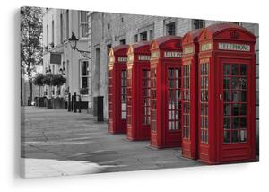 Kép - Londoni telefonfülkék (90x60 cm)