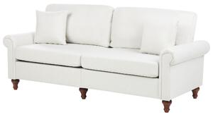 Háromszemélyes fehér kárpitozott kanapé GINNERUP
