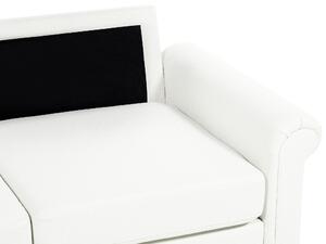 Kétszemélyes fehér kárpitozott kanapé GINNERUP