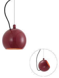 Design függőlámpa piros 1-fázisú sínrendszerhez - Slimline Sara