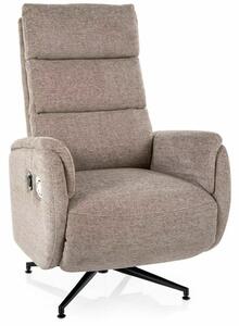Fenix Raven Elektromos Relax Fotel Raven Szövet Sötét Bézs 360° Forgatható