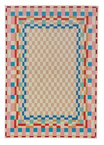 Gyapjúkeverék szőnyeg 180x230 cm Checkered Border – Flair Rugs