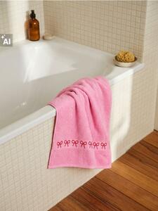 Sinsay - Pamut törölköző jacquard masnis szegéllyel - élénkpink