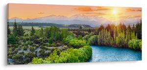 Kép - Erdei hegyvidéki táj (120x50 cm)